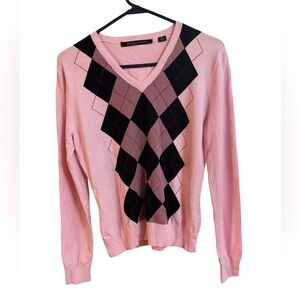 Michelle Nicole Pink and Black V-Neck Sweater
XL Girl’s Junior or XS Women’s
